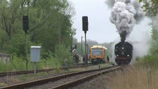 91 134 von Schwerin nach Zarrentin 852010 Dampflok  Eisenbahn  Steam Train [upl. by Cher]