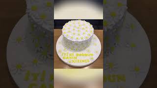 PAPATYA FİGÜRLÜ PASTA papatya pasta cake pastaparty birthdaycake barbiepasta cakedecorating [upl. by Aiet]