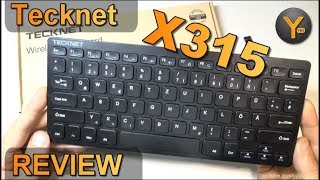 Review Tecknet X315  Kabellose Mini Tastatur für PCMacAndroidetc [upl. by Relyuc945]