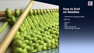 How to Knit  Cast On Beginner with closed captions start knitting [upl. by Llezniuq]