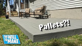 BudgetFriendly DIY Platform Deck Building with Pallets and Fence Pickets [upl. by Zora]