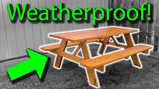 How to Weatherproof Seal and Finish a Wooden Picnic Table [upl. by Nezam232]