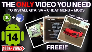 GTA San Andreas Working in Android 14 with Cheats amp Mod Installation Tutorial  100 Working [upl. by Pru]