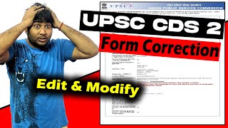 UPSC CDS 2 Application Form Correction 2022  Edit amp Modify CDS 2  Withdrawal Facility in UPSC CDS [upl. by Thebazile]