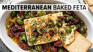 MEDITERRANEAN BAKED FETA  A Seriously Good Appetizer Recipe [upl. by Novahc494]