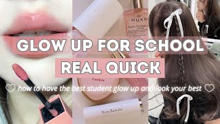 How to Glow Up Before School 🌸🍓🌷☁️ Tips on Looking Pretty Effortlessly💕✨ [upl. by Oelgnaed]