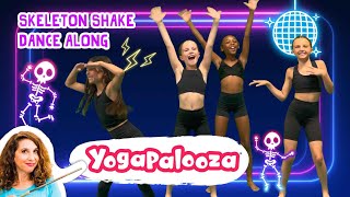 Skeleton Shake Halloween Kids Dance Along Version from yogapalooza [upl. by Lafleur]