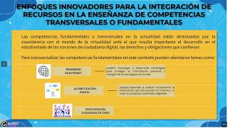 Enfoques innovadores de recursos para la enseñanza de competencias transversales o fundamentales [upl. by Judsen]