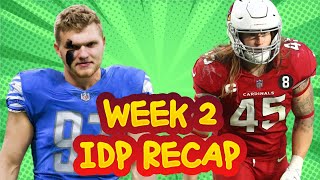 Week 2 IDP Fantasy Football Recap [upl. by Livesay]