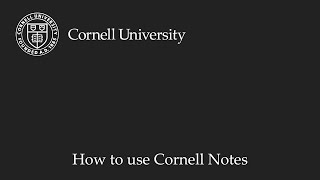 How to Use Cornell Notes [upl. by Ayn]