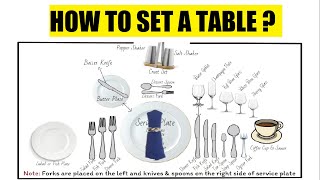 Table setting Basic rules amp guidelinestable setup for restaurantfampb servicetraining video [upl. by Anafetse]