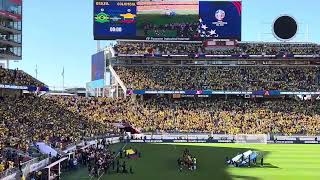 Levi’s Stadium Brazil vs Colombia team reaching to field copa2024 brazil colombia [upl. by Htebazil]