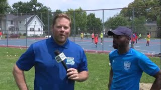 DaMarcus Beasley full 1on1 interview at Fort Wayne FC futsal event at Packard Park [upl. by Elbring]