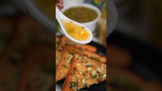 Veg Soup With Garlic Bread ASMR Shorts [upl. by Lundin984]