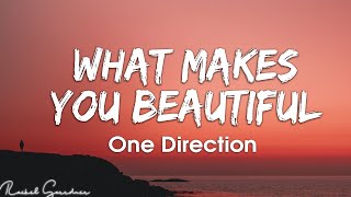 One Direction  What Makes You Beautiful Lyrics [upl. by Nylesoj]