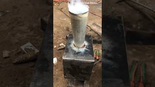 How to welding galvanize pipe with iron sheetshortsvideo viral youtube welding [upl. by Matt]