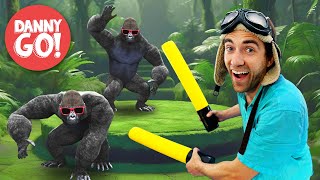 quotGorilla Smashquot DrumAlong Dance 🦍🥁 Brain Break  Danny Go Songs for Kids [upl. by Onaicram835]