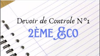 2ème Economie Services devoir de contrôle N°1 [upl. by Rose116]