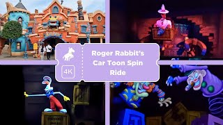 Roger Rabbits Car Toon Spin  Tokyo Disneyland Fun Ride 4K [upl. by Aitnis288]