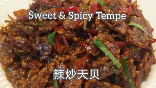 Sweet amp Spicy Tempeh Recipe 辣炒天贝 Tempe Goreng Pedas Manis [upl. by Yadrahs603]