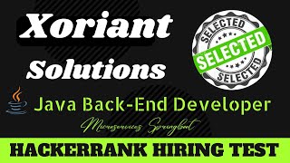 Billcom Java BackEnd Developer Hackerrank Hiring Test Xoriant Hiring online Test [upl. by Victoir]