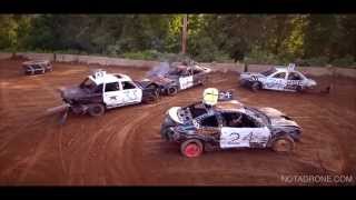 Demolition Derby by a Drone  2014 Goshen Stampede CT Aerial Photography and Video [upl. by Ihcego]