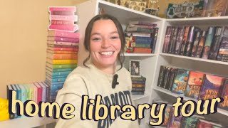 HOME LIBRARY TOUR🫶  bookshelf tour [upl. by Ecnav]