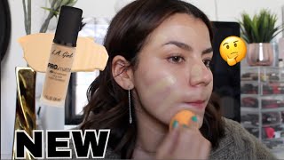 LA GIRL PRO MATTE FOUNDATION  FIRST IMPRESSION  REVIEW [upl. by Arytas]