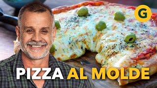 CLÁSICA PIZZA AL MOLDE 🍕 RECETA RÁPIDA de los MAESTROS DE LA PIZZA  El Gourmet [upl. by Anigroeg]