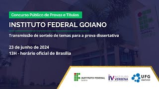 Sorteio de Temas  IF Goiano 2024 [upl. by Maxie]