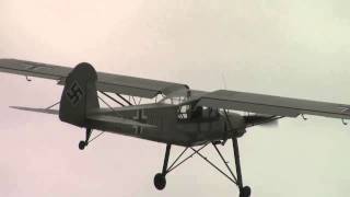 Fieseler Fi 156 Storch STOL at Beds Steam Rally 2014 [upl. by Werbel]