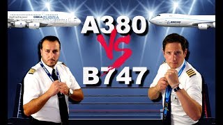 AIRBUS A380 vs BOEING 747  pilotalexander vs Captain Joe [upl. by Beckett]