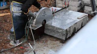 Cutting Stone with Hydraulic Hand Saw [upl. by Meade]