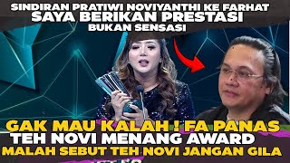 SATU GEDUNG SORAKIN FARHAT  KEPANASAN TEH NOVI MENANG AWARD DI SINDIR LANGSUNG DI ATAS PANGGUNG [upl. by Grayce]