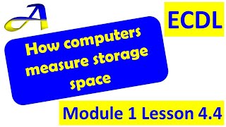 Megabytes Gigabytes and Terabytes Lesson 44 ECDLICDL Module 1 Computer Essentials [upl. by Janifer729]