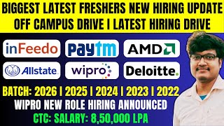 Biggest New Hiring  Off Campus Drive Announced  2022 2023 2024 2025 2026 BATCH  Latest Hiring [upl. by Wolfgram844]