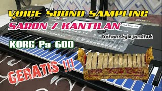 VOICE SAMPLING SARON  KANTILAN KORG Pa 600  Untuk Bahan Style Jandhut dll GERATIS [upl. by Nyvar]