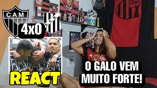 REACT ATLÉTICOMG 4 X 0 DEMOCRATA MELHORES MOMENTOS CAMPEONATO MINEIRO 2024 REACT GALO [upl. by Imac]