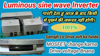 🔥luminous sine wave 800va inverter Drive volt repair🔥luminous ups sine inverter repair [upl. by Koeninger37]