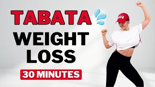 🔥30 MIN TABATA WORKOUT🔥SWEATY FULL BODY WORKOUT for WEIGHT LOSS🔥ALL STANDING🔥No Equipment🔥No Repeat🔥 [upl. by Ahsimot]