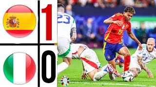 Spain vs Italy 10 EURO 2024  Extended Highlights  Spain goal vs Italy  España vs Italia [upl. by Eigriv]