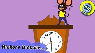 Hickory Dickory Dock with Lyrics  nursery rhymes  baby videos  kids songs [upl. by Cyprian]