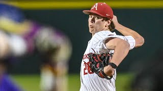 Razorbacks pitcher Gabe Gaeckle after Thursdays fall practice [upl. by Eelana227]