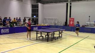 Bennelong cup 2014 match 6 Jee Min Hyung AnsanKOR vs Rika Taki JAP [upl. by Eillac]