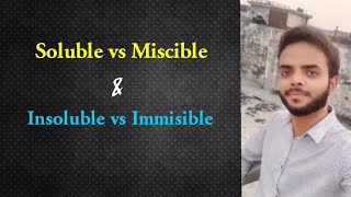 Describe the terms soluble and miscible insoluble and immscible in urdu hindi  pharmaceutics 1 [upl. by Lemmuela]