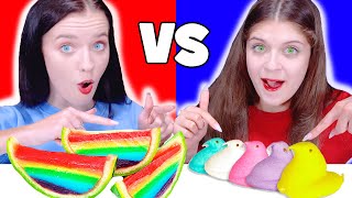 ASMR Real Food VS Marshmallow Fruits Seafood Mukbang [upl. by Kacerek257]