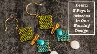 How to Make Peyote Beaded Earrings [upl. by Nawak]