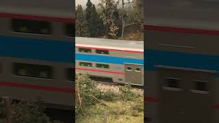 overtaking metra at speed before the viaduct hoscaletrains train fun ah [upl. by Einnim]