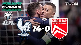 Francia 140 Giblartar  HIGHLIGHTS  UEFA Qualifiers 2023  TUDN [upl. by Fraase]