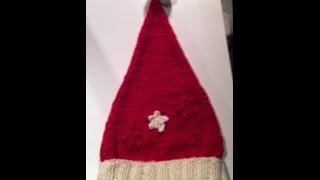 MAGLIA TUTORIAL CAPPELLO BABBO NATALE  SANTA CLAUS PARTE 1 DI 2 [upl. by Prevot]